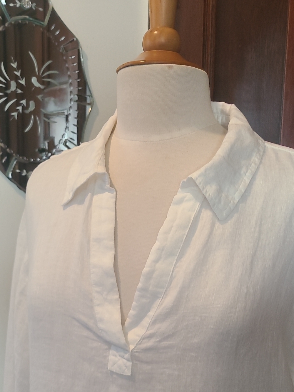 NWT Tahari 100% Linen Tunic Top Size 3x - Picture 6 of 12